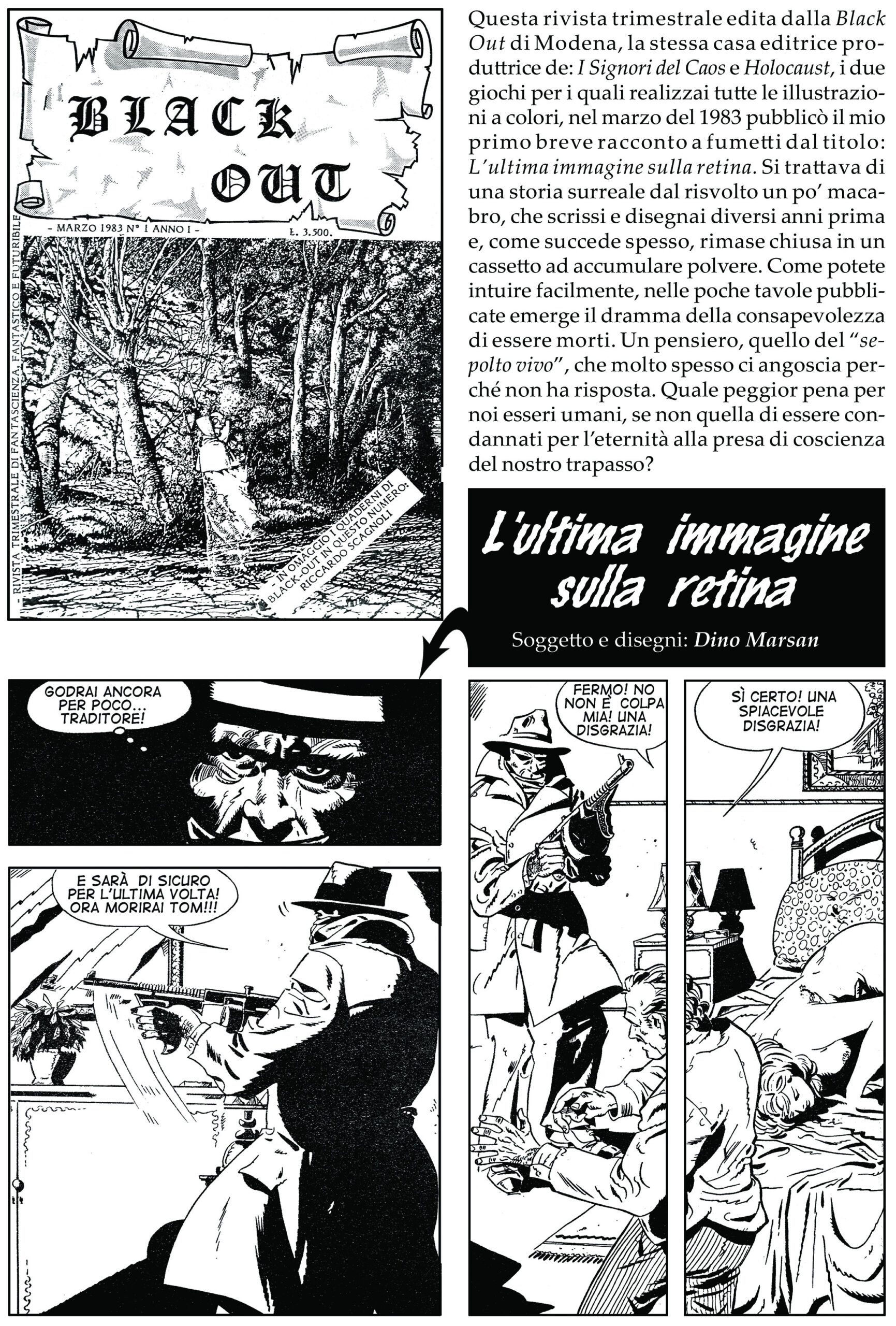 Primi fumetti di Dino Marsan