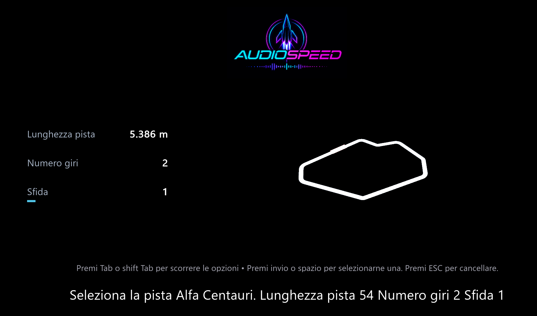 AudioSpeed, scelta della pista